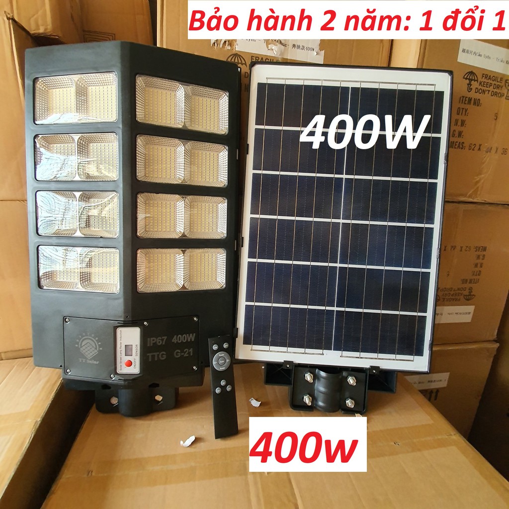 Đèn Năng Lượng Mặt Trời Liền Thể 500w,400w,240w,180w (Đủ Công Suất) Sáng Liên Tục 12h. Bảo Hành 24 tháng