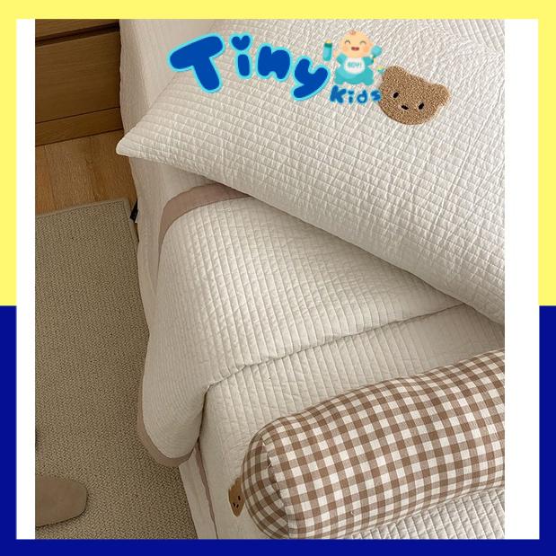 Drap Trải Giường Gấu Nâu Quilting Trần Bông Hàn Quốc Hàng Cao Cấp - Tiny Kids