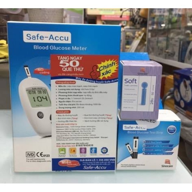 Máy đo đường huyết Safe- Accu Sino Care