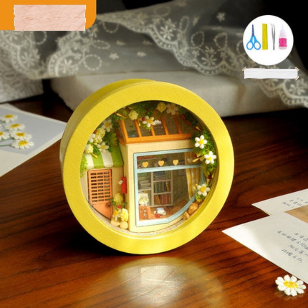 MÔ HÌNH NHÀ BÚP BÊ HÌNH TRÒN DIY LẮP RÁP MINI NHIỀU PHIÊN BẢN KÈM ẢNH THẬT