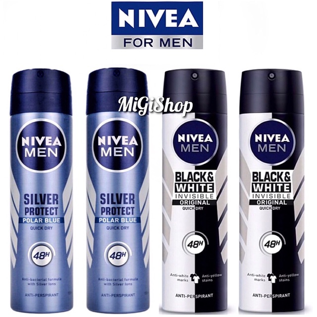 [Hàng Thái] Xịt Ngăn Mùi Nivea Men Khô Thoáng 150ml