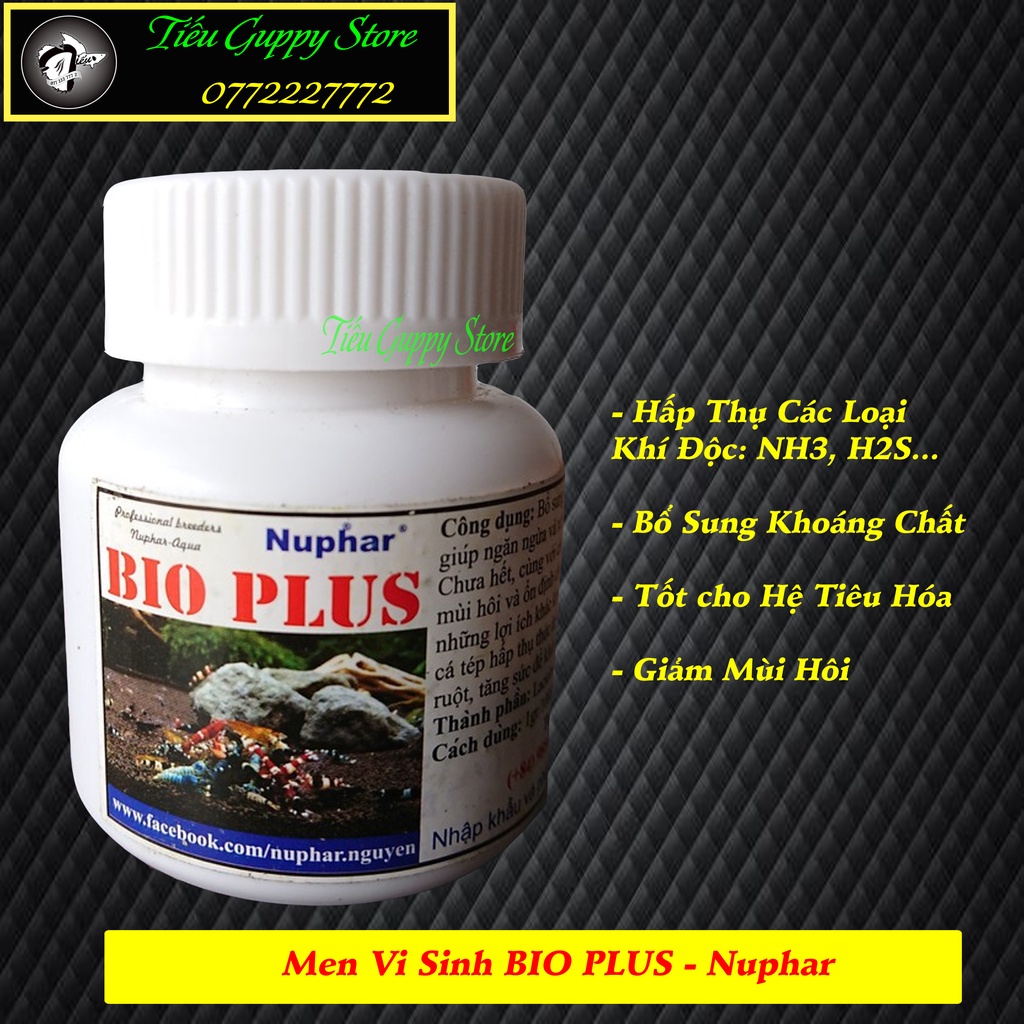 BIO PLUS Nuphar - Men Vi Sinh Hỗ Trợ Tiêu Hóa, Bổ Sung Khoáng Chất - Khử Độc cho Cá Tép