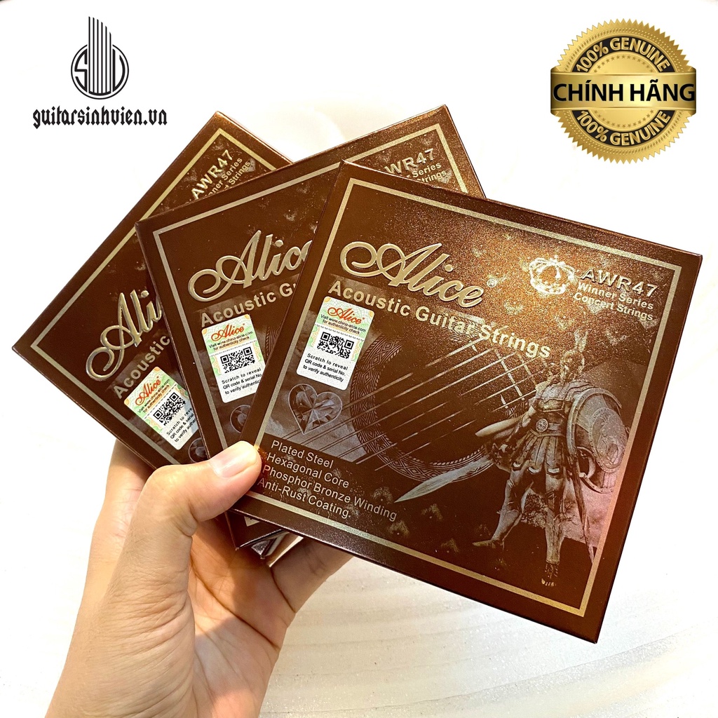 Dây Đàn Guitar Acoustic Chính Hãng Alice A406 - AW432 - AW436 - AWR47 - Da'addario EJ13 - D'addario EJ26