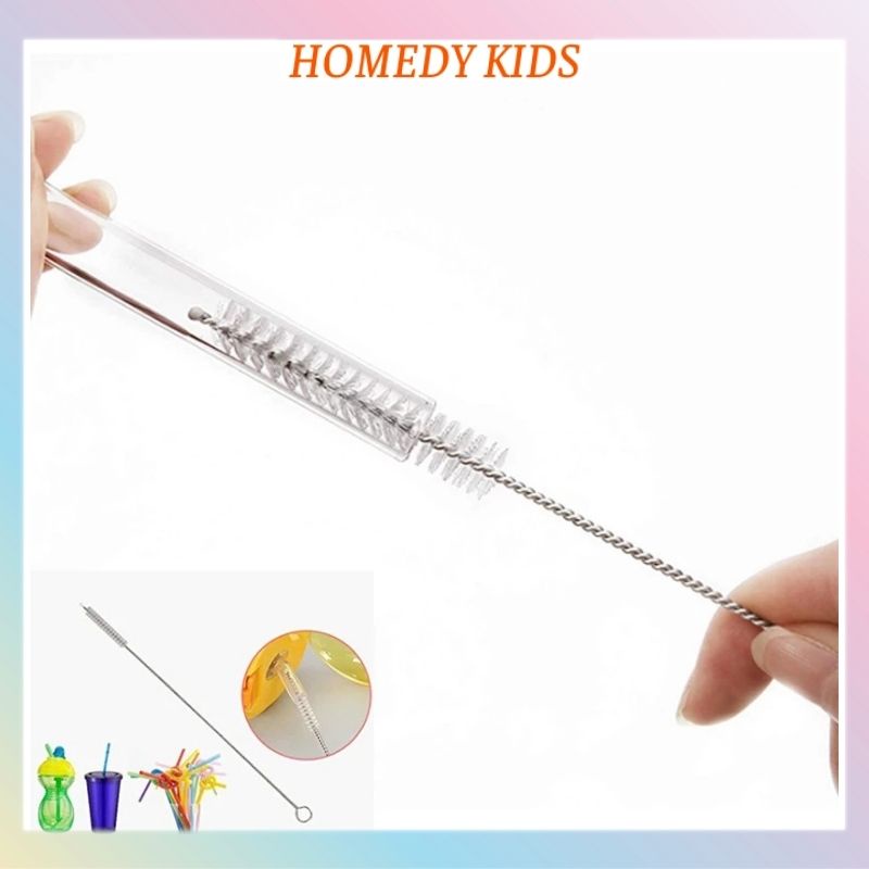 Cọ ống hút nhựa thuỷ tinh inox cọ vệ sinh bình nước bình sữa cho bé tiện lợi Homedy Kids