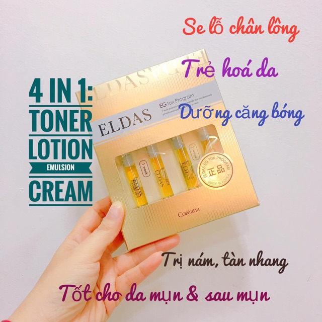 Serum eldas căng bóng da 4 ống