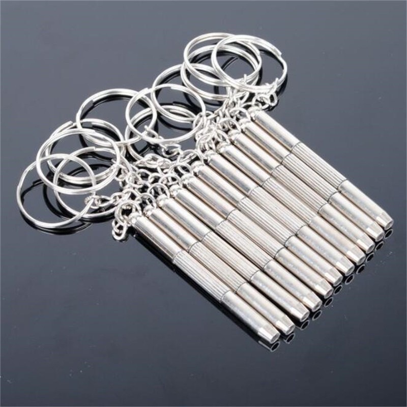 Tô vít mini 2 đầu vặn ốc Kính có móc treo chìa khóa