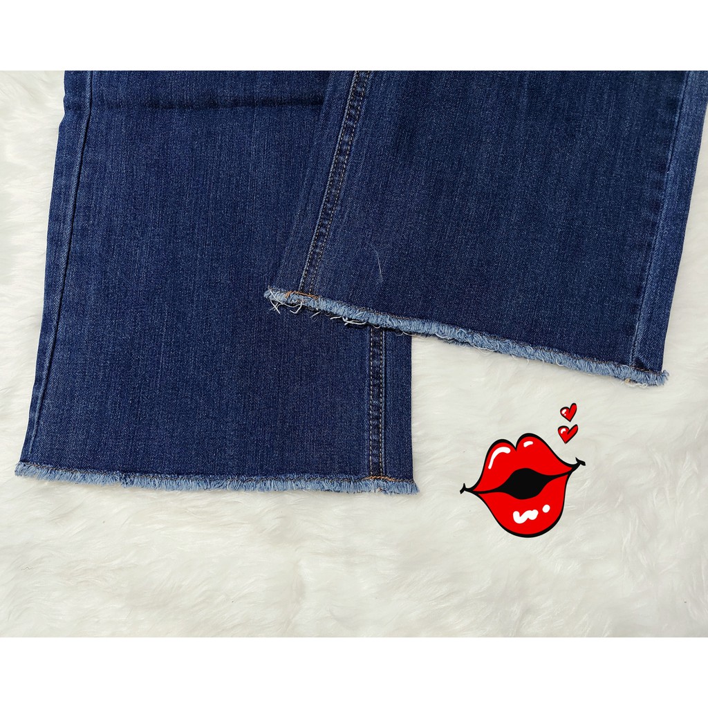 QUẦN JEANS ỐNG SUÔNG TUA RUA CHUẨN ĐẸP