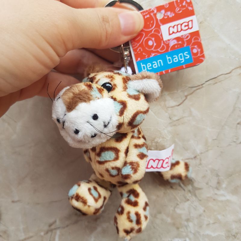 Móc Khóa Gấu Bông Mini - Hình BÁO ĐỐM Đeo Cặp, Treo Balo Thương hiệu NICI Quà Sinh Nhật Cho Nữ 10cm MIRA-GB28008