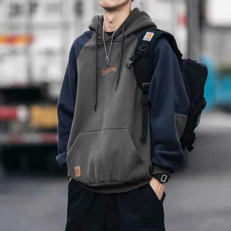 Áo Hoodie Form Rộng Màu Sắc Hợp Thời Trang Phong Cách Hip Hop Mỹ Cho Nam