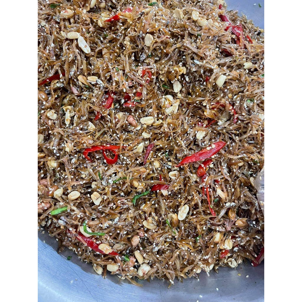 Cá cơm mờm rang tẩm vừng lạc ngọt mặn tốn cơm, hộp 1kg_ đặc sản biển Quỳnh Nghệ An