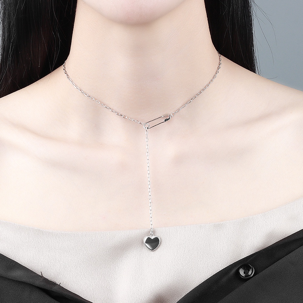 Vòng cổ Mặt Hình Kẹp Giấy Thiết Kế Đơn Giản Thời Trang Cho Nữ