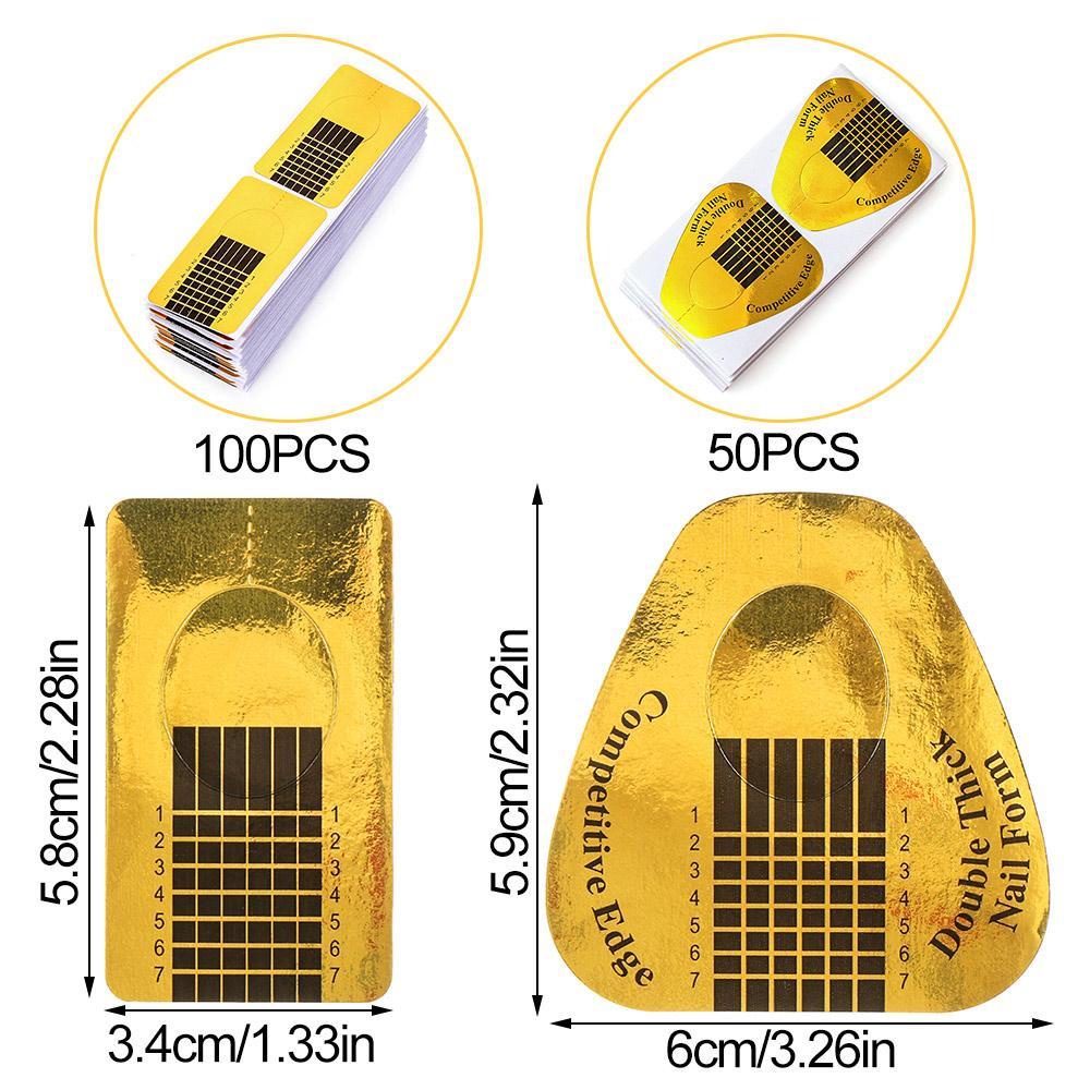 XIANTIN Set 50 / 100 Khuôn Hỗ Trợ Nối Dài Móng Tay Chuyên Dụng