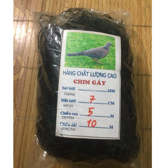 Lưới chim cu gáy 7cm cao 5m dài 10m đến 30m bắt các loại chim to lưới cực nhậy bén hàng thái lan