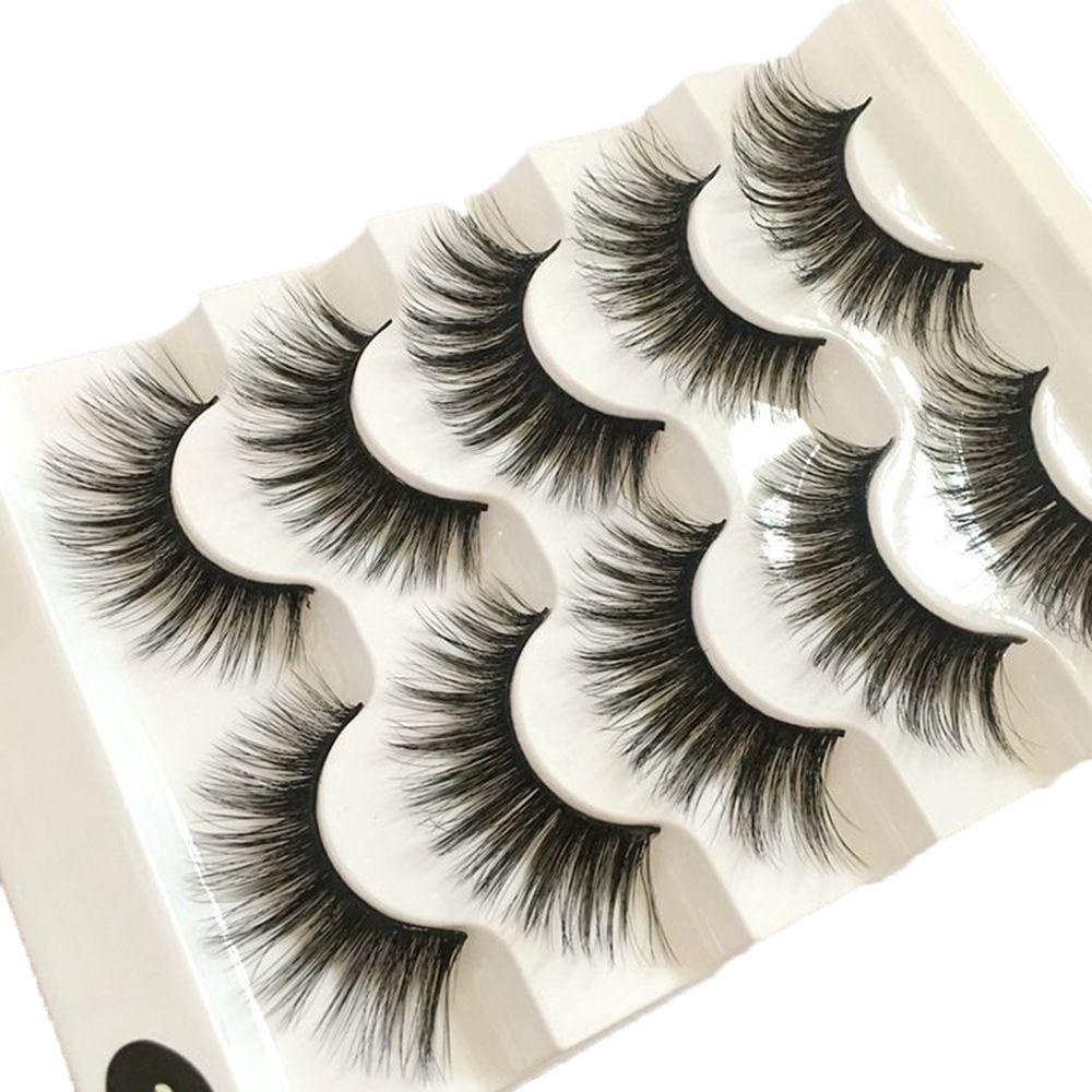 Bộ 5 Cặp Lông Mi Giả 6D Dài Trang Điểm Tự Nhiên