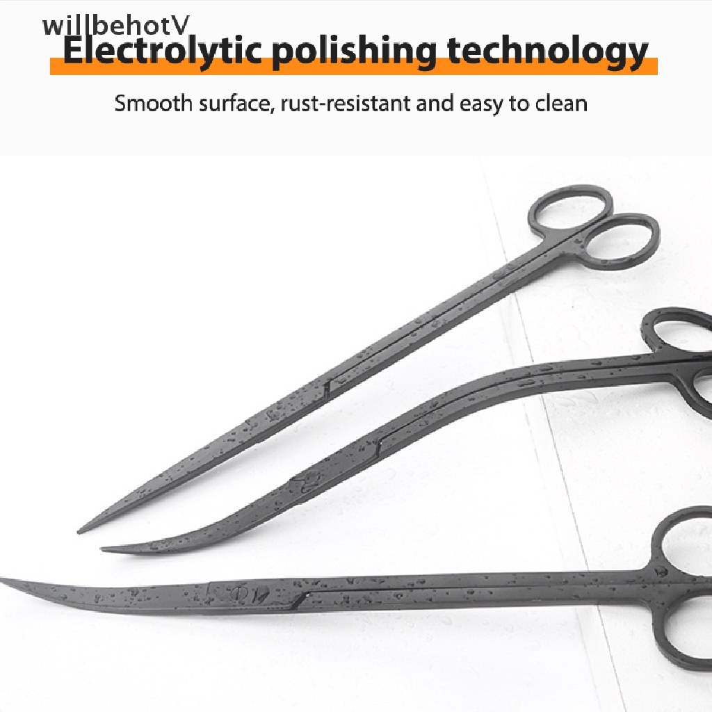 Eshylala aquatic plant tweezers scissor spatula tool - dụng cụ làm hồ cá bằng thép không gỉ
