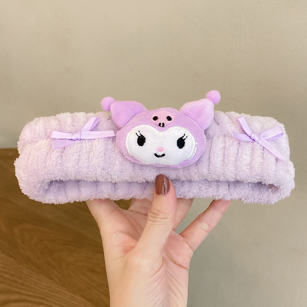 Băng Đô Rửa Mặt Trang Điểm Họa Tiết Hoạt Hình Melody Kuromi Dễ Thương Năm 2022