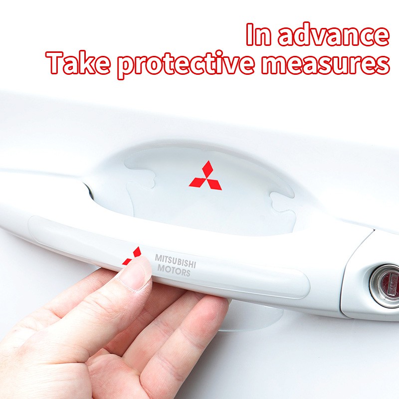 Miếng Dán Bảo Vệ Tay Nắm Cửa Xe Hơi Mitsubishi Lancer Triton Xpander Pajero Outlander Chống Va Chạm