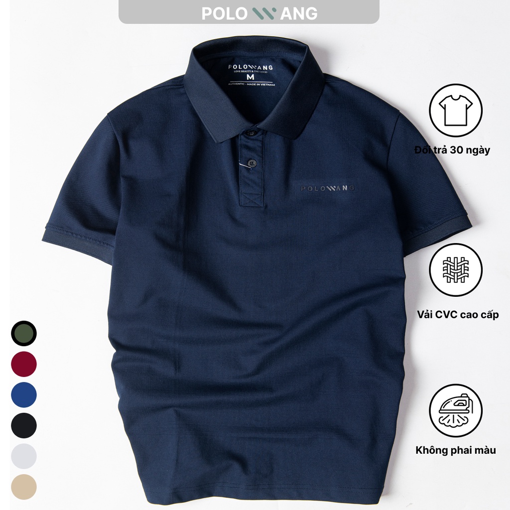 Áo thun Polo Nam Basic, Chất vải CVC cao cấp, Thương hiệu Polowang