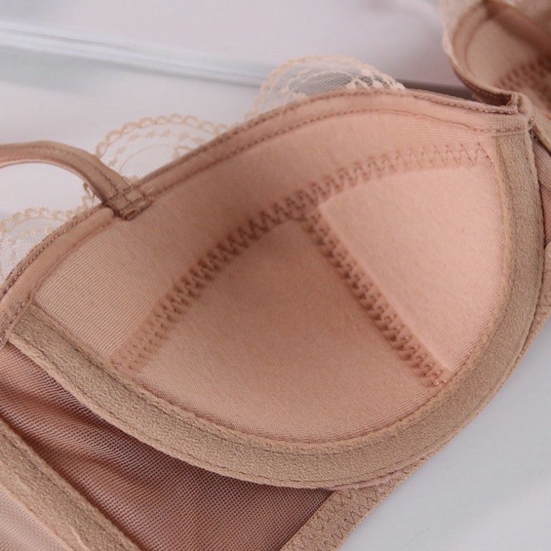 Set Đồ Lót Nữ Satin Có Gọng Đệm Mỏng Cao Cấp, Bộ Nội Y Quyến Rũ Mỏng Gọng Mã EBB21