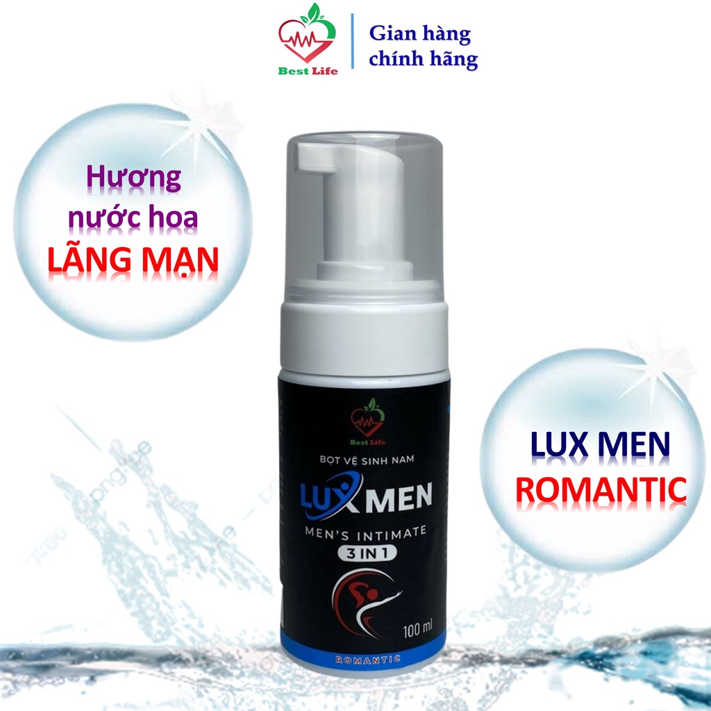 Bộ 2 chai bọt vệ sinh nam Best Life Lux Men dung dịch vệ sinh nam giới tạo bọt hương nước hoa cao cấp chai 100ml