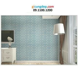 14m (7m2) Giấy dán tường giả gạch xanh