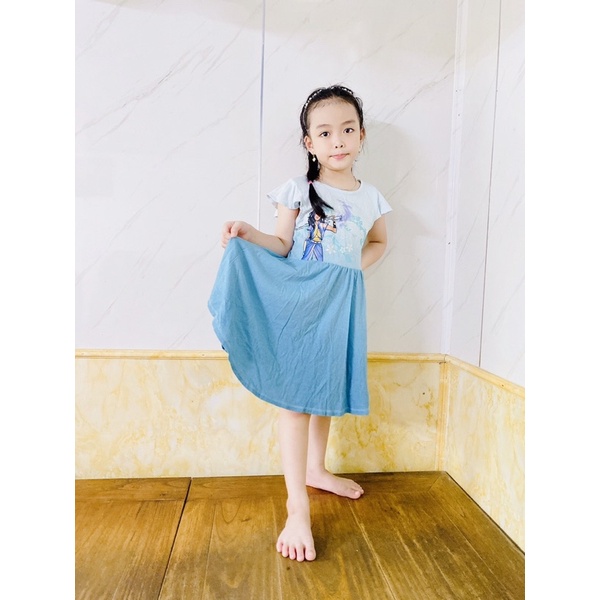 Váy Đầm Disney công chúa,hoa nhí, loang… 100% cotton XUẤT XỊN CHÍNH HÃNG siêu yêu cho bé gái.