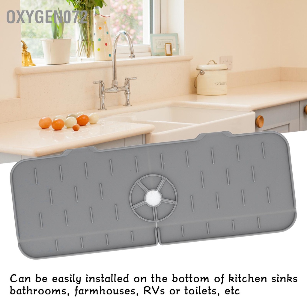 Oxygen072 Vòi hấp thụ Mat có thể rửa được bằng silicon tái sử dụng Bàn làm việc hứng nước cho phòng tắm nhà bếp RV