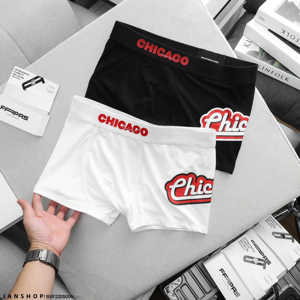 Boxer Mới Với Thiết Kế Hiện Đại Cùng Hai Tone Màu Trắng Đen Basic Với Chất Liệu Thun Cotton 4 Chiều Bambo Siêu Mịn