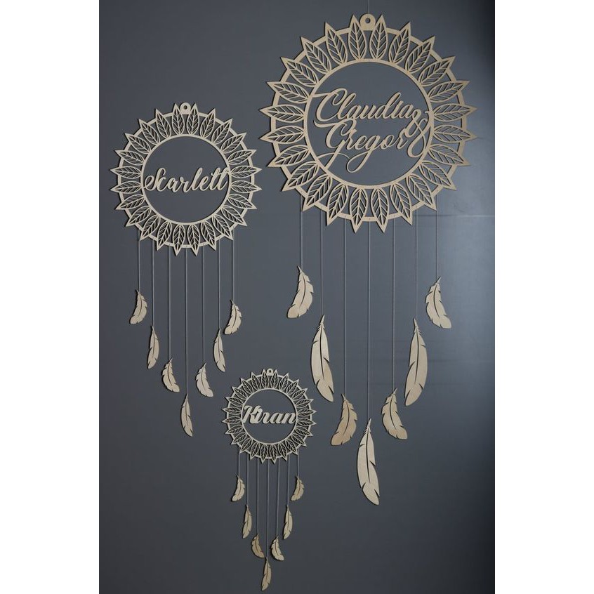 Dreamcatcher/ Dream catcher bằng gỗ khắc tên theo yêu cầu miễn phí/ Dreamchatcher tên riêng