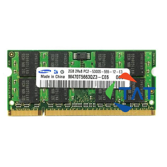 Ram Laptop 2GB DDR2 800MHz 667MHz PC2-6400/5300 Samsung Kingston Hynix Elpida Dùng Cho Máy Tính Xach Tay MacBook Giá Tốt