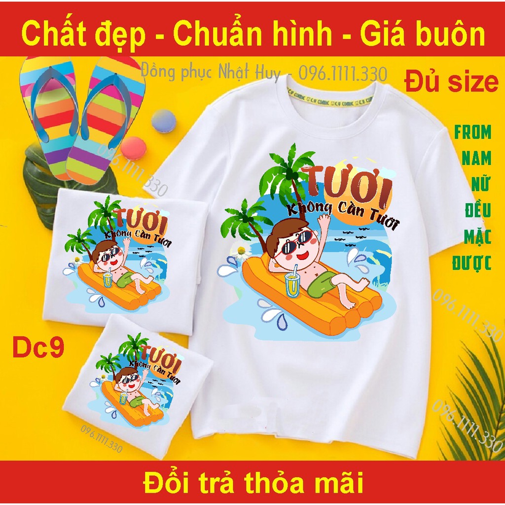 áo nhóm đi chơi DC8, du lịch biển, phông, thun,cotton, chúng ta là một gia đình,xách balo lên và đi