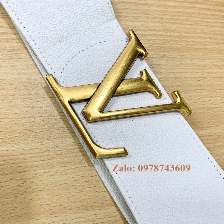 Đai váy nịt đầm trắng bản siêu to 7.5cm