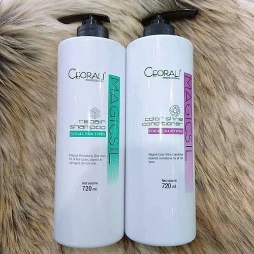 Dầu gội và xả Ceorali Magicsil phục hồi tóc chuyên sâu