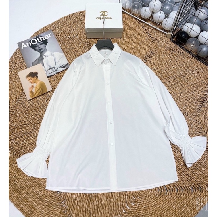 Áo sơ mi trắng dáng rộng, áo sơ mi trắng dài tay Unisex cá tính chất vải dày dặn hàng QC