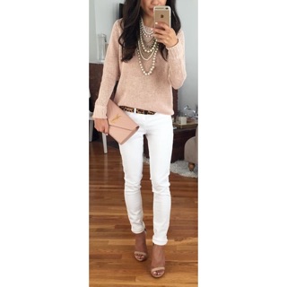 Quần jean Topshop trắng
