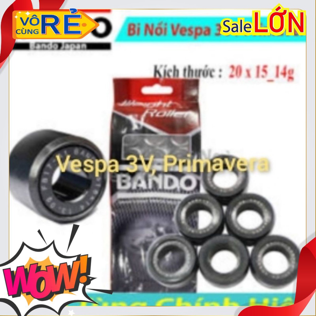 Bi nồi BANDO cho Vespa Primavera, Sprint, Vespa 3V, Liberty 3v (Mã số 20×15-18g, cho xe hãng P