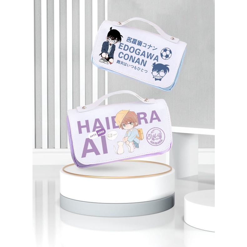 ✨Túi Đựng Bút Bằng Vải Canvas Cỡ Lớn Hình Conan Merchandise kidd Haiyuan Ai anime cry of school junior BDY924