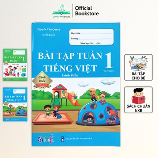 Sách - Combo Bài tập tuần toán và tiếng việt lớp 1 học kỳ 1 (Cánh diều) - NPH Qbooks