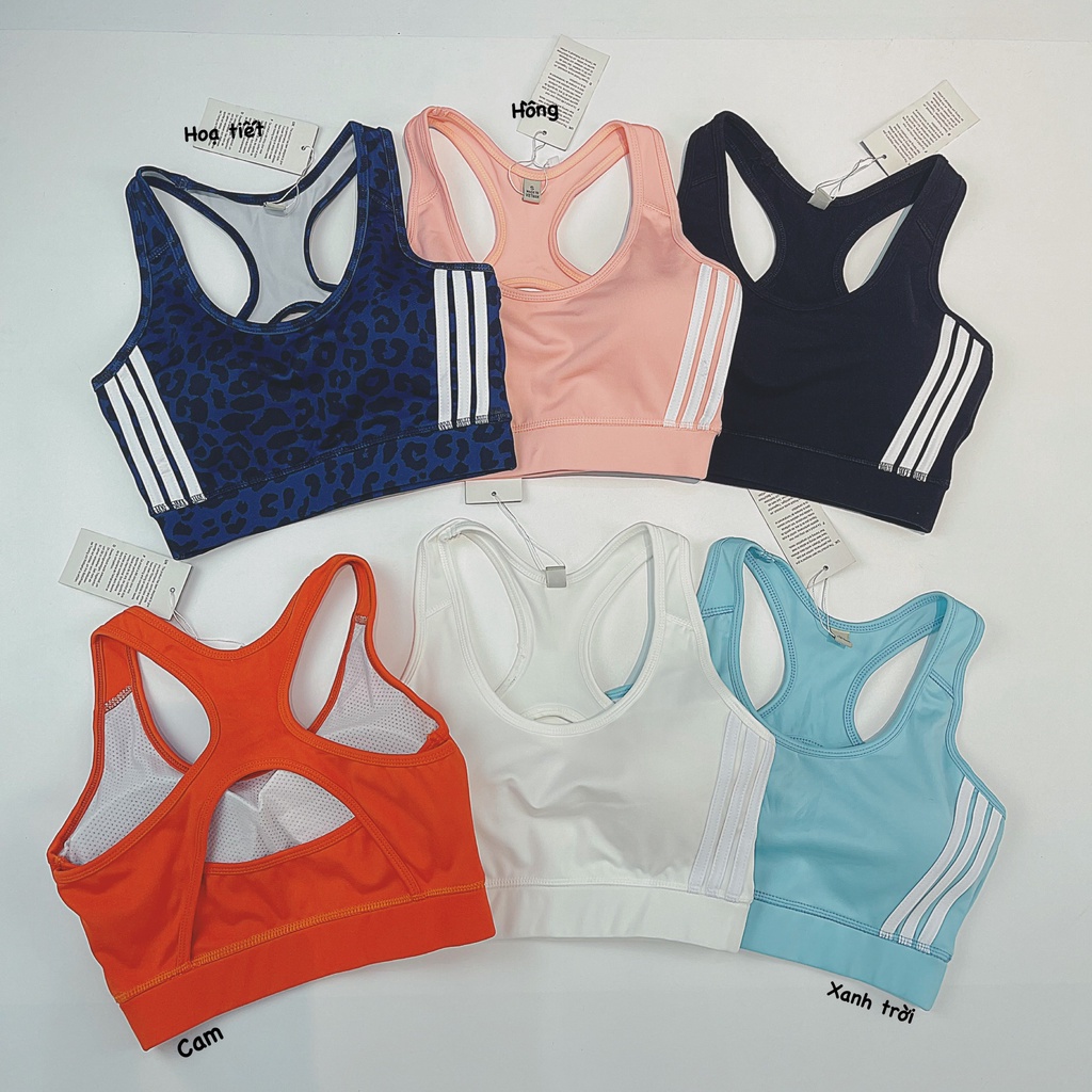 Áo Bra Tập Gym, Yoga Nữ 3 Sọc, Khóec Lưng Siêu Xinh