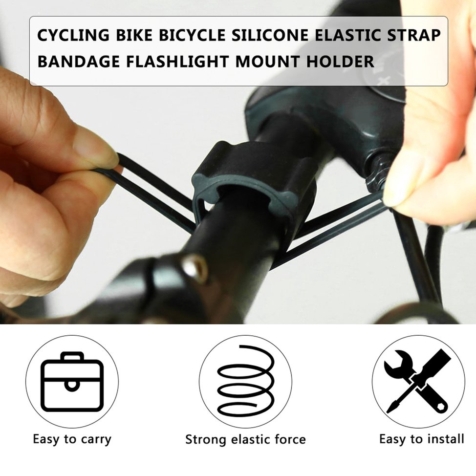 Dây Silicone Giữ Đèn Pin Cho Xe Đạp