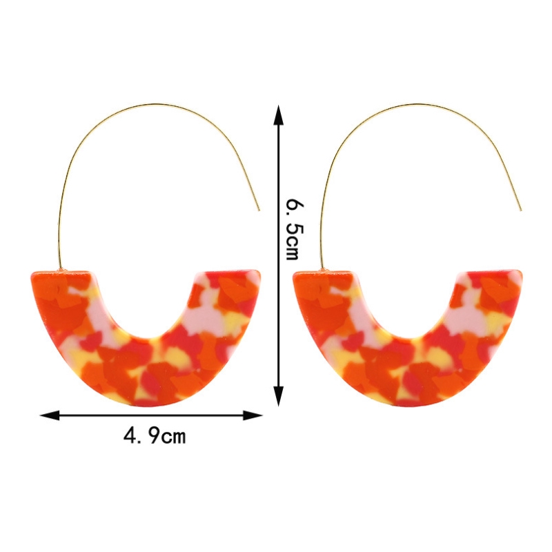 Khuyên Tai Dáng Dài Họa Tiết Da Báo Thời Trang