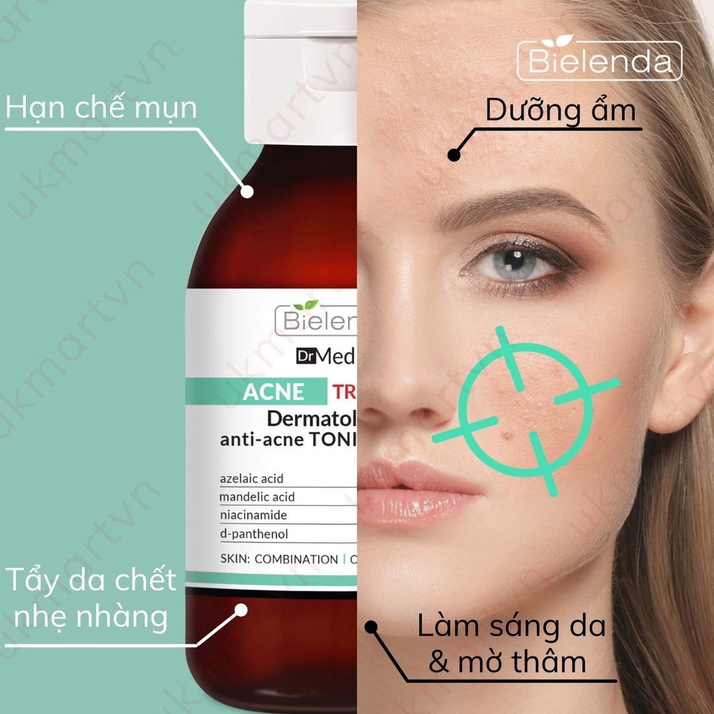 Nước Hoa Hồng Dr Medica Dermatological Anti-Acne Toning Liquid 250ml