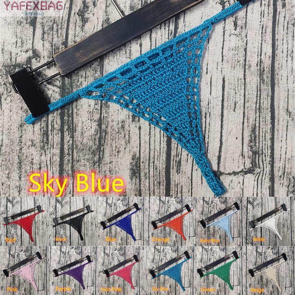 Women Panties Bikini Briefs Hand Crochet Knitted Panties Micro Swimwear