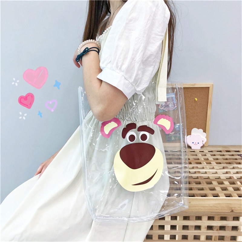 Túi Đeo Vai Trong Suốt In Họa Tiết Hoạt Hình Dễ Thương Cho Bạn Gái