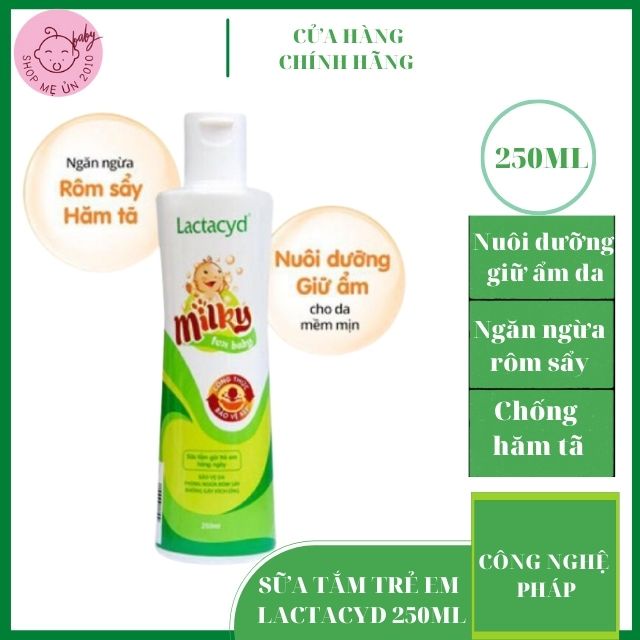 Sữa Tắm Gội Lactacyd Milky 250ml Bảo Vệ Da,Ngăn Ngừa Rôm Sẩy,Chống Hăm Cho Bé-Shop Mẹ Ủn 2010