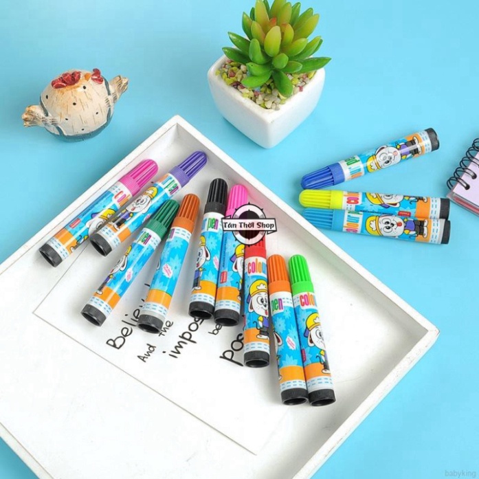 ⚡️𝐅𝐑𝐄𝐄 𝐒𝐇𝐈𝐏⚡️ Set 12 Bút thuốc nước Cho Bé Tập Vẽ x