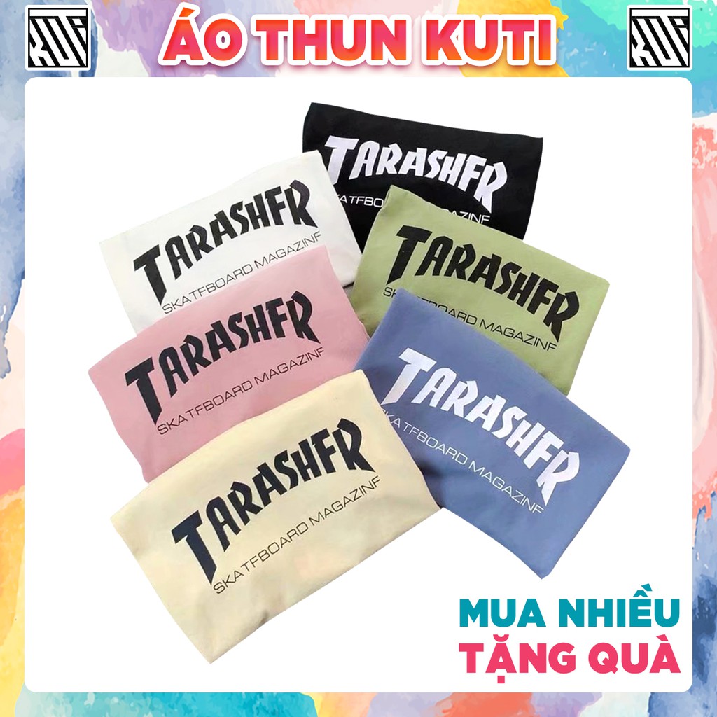 Áo Thun Tay Lỡ TARASHFR Unisex Kuti Basic Tee Phông Trơn Nam Nữ Form Rộng Oversize 3 Màu Phong Cách Ulzzang Hàn Quốc