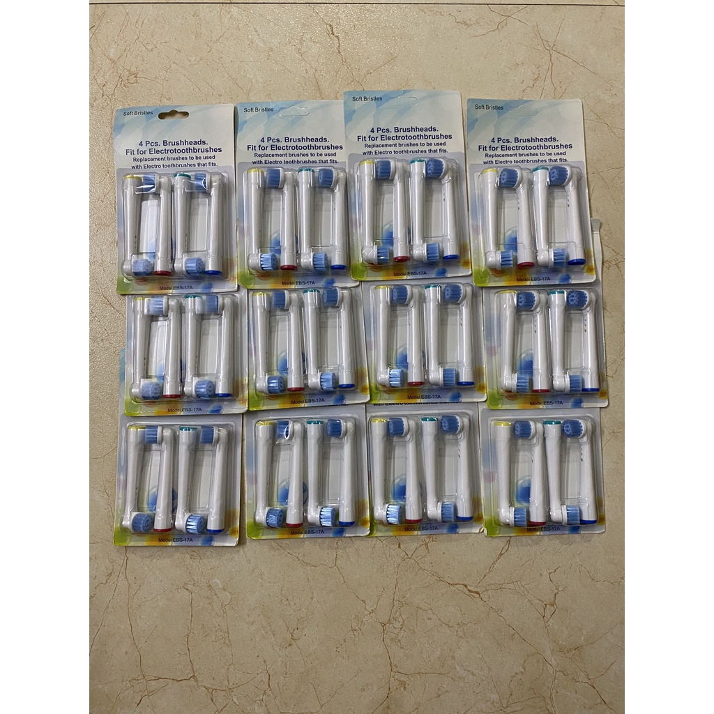 Set bộ 4 đầu bàn chải đánh răng điện cho máy Oral B lông mềm