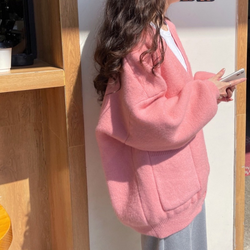 Áo Khoác Len Tay Dài Phong Cách Hàn Quốc Thanh Lịch Dành Cho Nữ