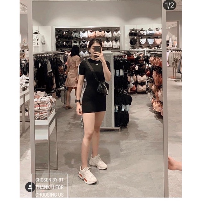 Đầm thun body ni.ke 2 màu